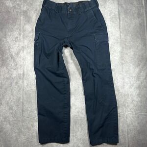 5.11 Tactical Series Mens 34 Navy Blue Ripstop Cargo Utility Workwear Pants‎